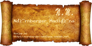 Nürnberger Madléna névjegykártya
